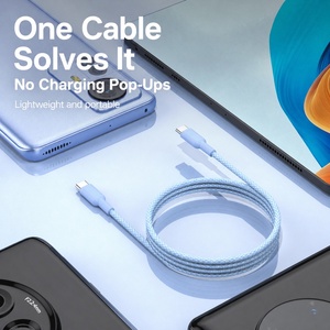 สายชาร์จแบบถัก USB C to USB C ความยาว 1 ม. 2 ม. 3 ม. รองรับการชาร์จเร็ว 60W พร้อมซิงค์ข้อมูล - Product Image 1