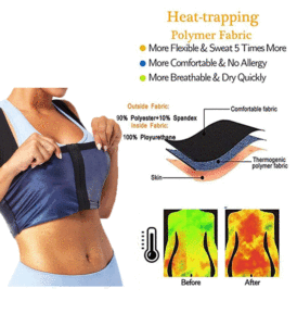 Tốt Nhất Người Bán Của Phụ Nữ Đốt Cháy Chất Béo Mồ Hôi Cơ Thể Shaper Thoáng Khí Tắm Hơi Vest Với Dây Kéo Phía Trước Cho Nhà Sử Dụng - Product Image 4