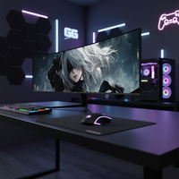 Monitor para Juegos de PC de 49 Pulgadas 4K, Pantalla Plana LED LCD sin Marco, Panel IPS de 165 Hz, 1 ms, HDR600 Sync, Monitor Ultra Ancho para Juegos