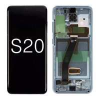 Écran LCD AMOLED de remplacement pour téléphone Samsung S20 Plus 5G G986, 6,67 pouces, petit écran avec cadre, panneau de remplacement mobile