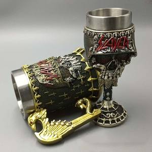 Taza creativa única de esqueleto de Halloween, taza de águila calva con calaveras 3D, taza de <span class=keywords><strong>cerveza</strong></span> de vino de resina para Bar de taberna - Product Image 3