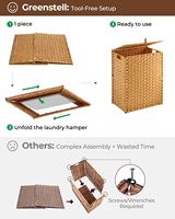 Cesto de Ropa Plegable Multifuncional con Tapa, Sin Necesidad de Instalación, 110L, Cestas de Mimbre, 2 Bolsas de Forro Extraíbles para Almacenamiento de Ropa