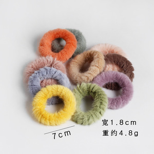 Élastique en fausse fourrure pour filles, joli bandeau élastique en caoutchouc, corde élastique, accessoires pour cheveux, <span class=keywords><strong>chouchou</strong></span> en fourrure - Product Image 3