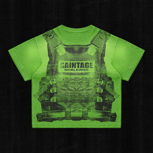Fabricante de Camisetas de Algodón Orgánico DCY 280Gsm en China, Camiseta con Gráficos Personalizados Serigrafiados, Camisetas Hip-Hop para Hombre - Product Image 2