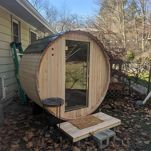 Temperaturregelungssystem <span class=keywords><strong>Bluetooth</strong></span>-Lautsprecher LED-Ambientebeleuchtung Intelligentes Bedienfeld Belüftungs-Fenster-Design Massivholz-Sauna - Product Image 5