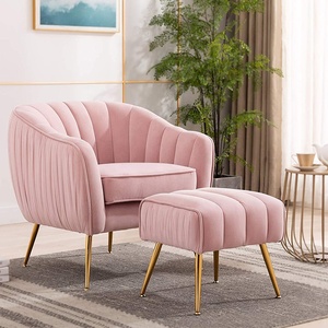 Chaises en tissu pour salon, <span class=keywords><strong>fauteuil</strong></span> et repose-pieds, 12 pièces, rose, vert, bleu, gris, jaune - Product Image 1