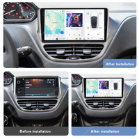 DUDUAUTO unidad principal coche Radio reproductor Multimedia navegación estéreo Android Auto Car-Play para Peugeot 2008 208 2014-2018