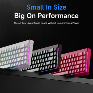 Clavier de jeu mécanique compact EWEADN DK68 65% avec éclairage RGB, rechargeable par USB Type-C, avec boîte à lumière RGB, <span class=keywords><strong>pas</strong></span> <span class=keywords><strong>cher</strong></span>, pour le jeu et le bureau - Product Image 2