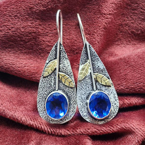 Hot Selling Elegant Handmade Tanzanite Dangle <b>Earrings</b> in 925 Sterling Silver Jewelry Gift Great Price - Product Image 1