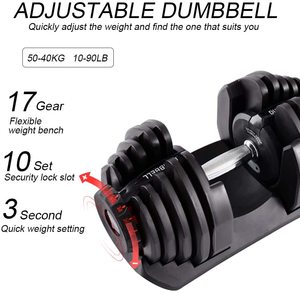 90lb dumbell 40 kg quả tạ đặt 40 kg có thể điều chỉnh quả tạ phòng tập thể dục Trọng lượng tập thể dục cho căn hộ nhà - Product Image 3