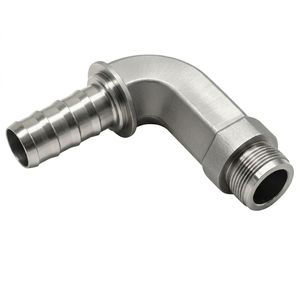 Personnalisé SS316 90. Raccord coudé mâle NPT pour tuyau hydraulique marin, eau et air, pièces usinées OEM - Product Image 5