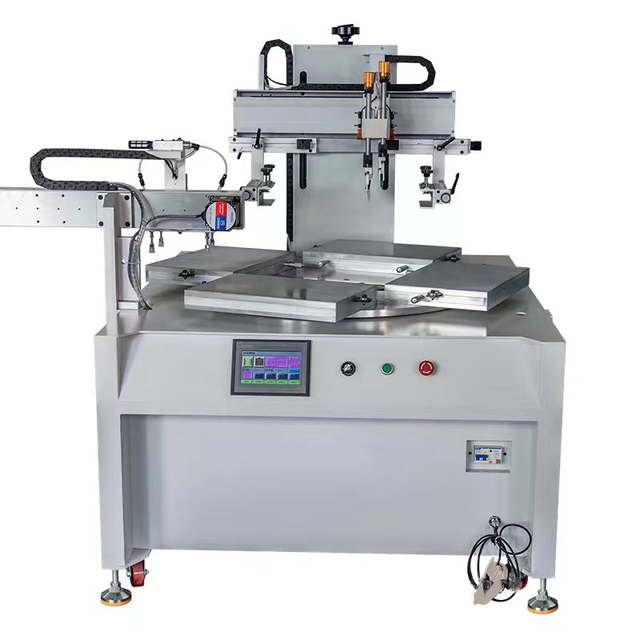 Four Station Automatic Screen Printing Machine with Rotating Working Table High Efficiency Rotary Plane Screen Printing