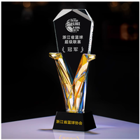 Trophées de récompense personnalisés en cristal K9 gravé de style antique, pour les entreprises, les sports, les MVP, avec boîte cadeau