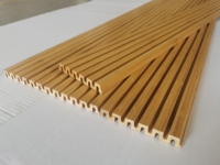 Panel dinding kayu bambu 3D, desain Modern untuk dalam dan luar ruangan untuk vila rumah perdagangan hiburan pelapis dekorasi dinding