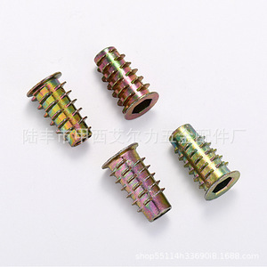 Écrou à filetage interne/extérieur Aerli M6 avec intercepteur, trapézoïdal, hexagonal, couleur zinc, boulon pour meubles - Product Image 4