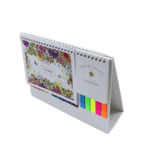 Custom beauty table desktop calendar printing Cmyk Full Colors 365 Days Desk Advent kraft card Calender