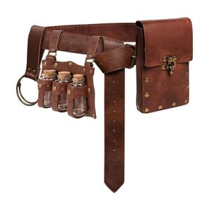 Cinturón de Cintura Estilo Renacentista, Bolsa de Cintura, Disfraz de Vikingo, <span class=keywords><strong>Caballero</strong></span>, Pirata, Cosplay, Cuero Retro con Bolsillos - Product Image 5