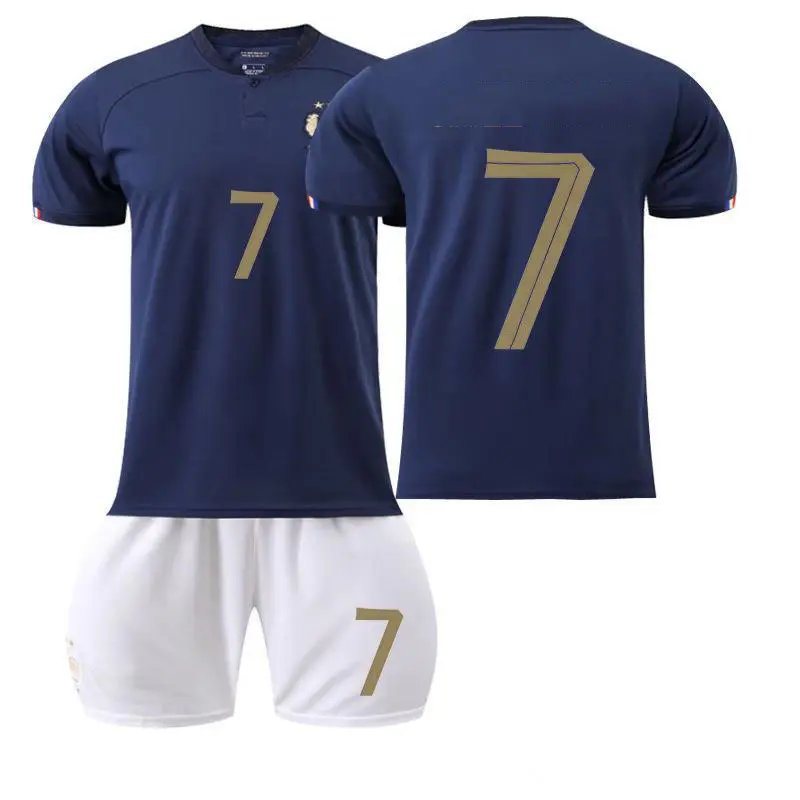 Nuova maglia da calcio personalizzata per adulti set di maglie da calcio in Francia abiti sportivi uniformi da calcio tuta da allenamento
