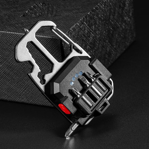 Mini Multi Functional Keychain <b>Light</b> With Screwdriver And Safety Hammer <b>Led</b> Type C <b>Rechargeable</b> For Hiking Camping Emergency - Product Image 1
