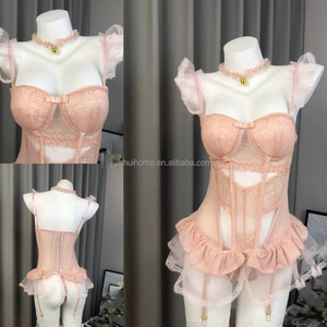 Haut de gamme érotique femmes Sexy sous-vêtements tissés brodé dentelle Appliques Combo XL gros petit ami cadeau essentiel pour les Couples - Product Image 2