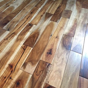 Plancher de bois dur d'acacia de couleur naturelle de la route de tabac pour des chambres à coucher d'entrepôts - Product Image 5