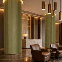 Panneaux muraux pliables, panneau MDF flexible, lamelles triangulaires pour surface arquée, décoration intérieure, résistant à l'humidité