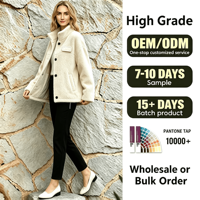 Manteau en laine à simple boutonnage pour femme, en fourrure de mouton de haute qualité, doux et épais, style décontracté, vente en gros directe usine, idéal pour l'hiver