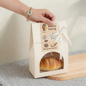 Sacs à pain en papier kraft brun bon marché, vente en gros, acceptation de la personnalisation, sacs en papier alimentaire résistants à la graisse - Product Image 4