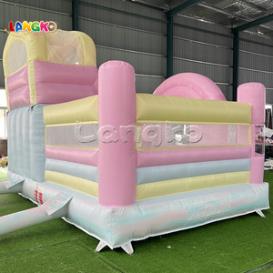 Combo gonflable transparent multicolore arc-en-ciel macaron pour fêtes, avec colonne <span class=keywords><strong>de</strong></span> ballons et château gonflable coloré en PVC, idéal pour les entreprises <span class=keywords><strong>de</strong></span> location - Product Image 4
