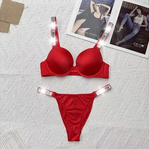 Fornitura Diretta dalla Fabbrica: Set Reggiseno Gotico in Cotone con Ferretto, Strass Lucidi e Spalline Spesse - Product Image 4