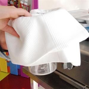 ผ้าไมโครไฟเบอร์สีขาว 50x60 ซม. โพลีเอสเตอร์ สำหรับทำความสะอาดห้องครัว - Product Image 3