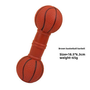 Squeaky Cartoon Dog Toys TPR Goma Chew Mancuerna Bola Sonido de ladridos fuertes Masticador agresivo Juego diario interactivo - Product Image 6