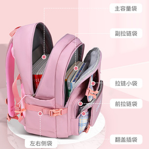 Zm Baby Student <b>Backpack</b> For Girls 18 In Plaid Design Large Capacity School Bag <b>Lightweight</b> Casual Style - Product Image 3