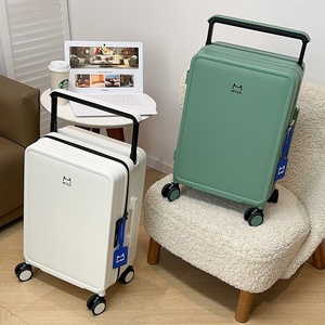 Nuova Valigia Trolley 2026 con Ruote Girevoli Centrali Larghe, Ammortizzanti e Freno, Stile Retrò Unisex, 20/24 Pollici, in PC, per Viaggi - Product Image 1