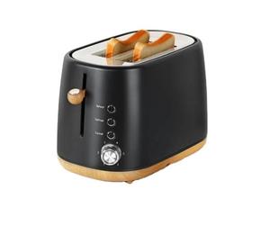Tostadora eléctrica de 2 rebanadas de acero inoxidable de alta calidad 2023, cubierta de grano de madera personalizada <span class=keywords><strong>para</strong></span> uso doméstico en Hotel, favorito de los huéspedes - Product Image 1