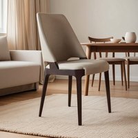 Chaises de salle à manger en bois massif et cuir, design moderne BST pour maison, appartement, restaurant