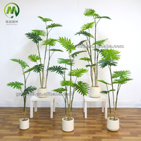 Arbre artificiel décoratif d'intérieur, bonsaï, plante en plastique, plantes ornementales à feuilles persistantes, Philodendron Selloum