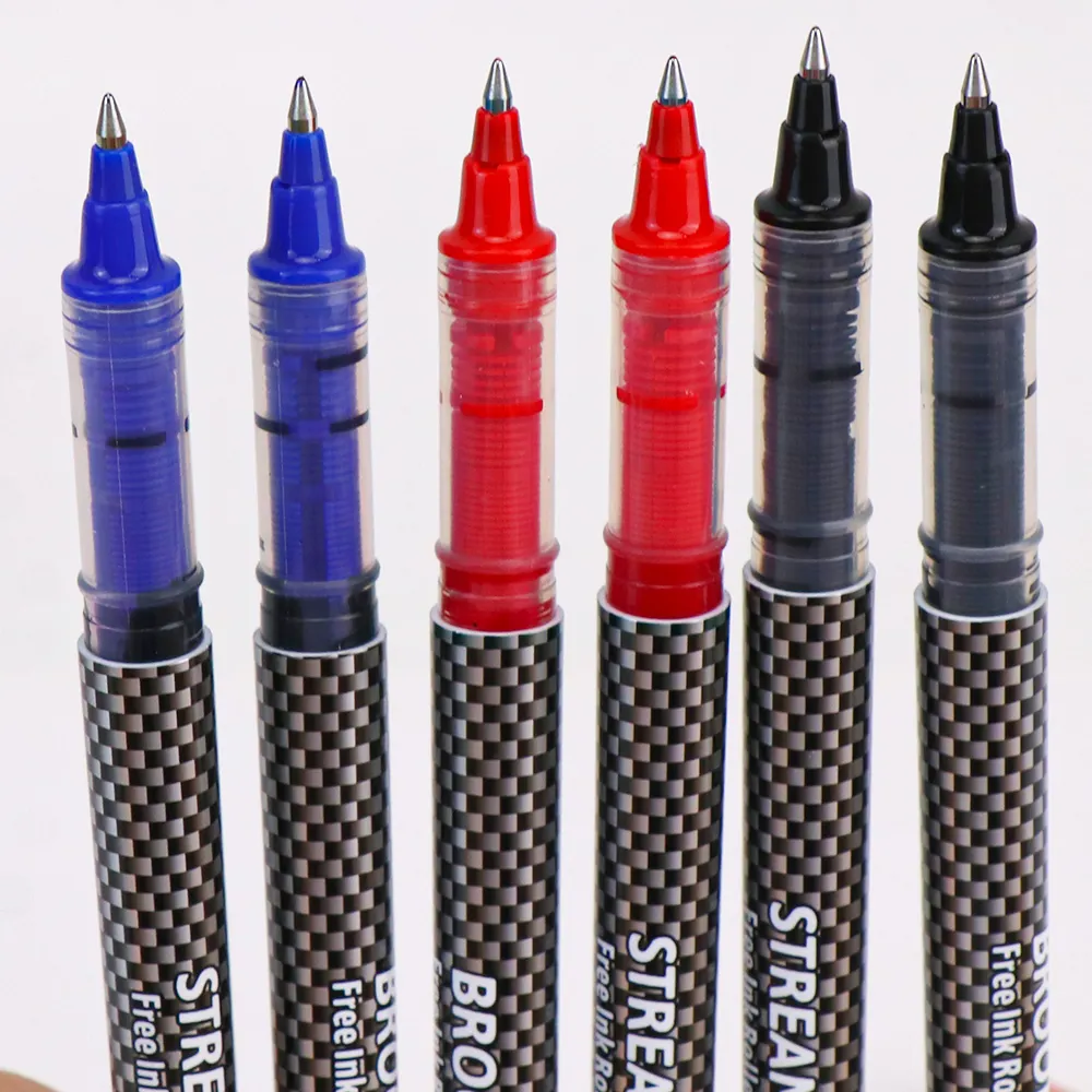 Schnellt rocknende Tinte 0,5mm Extra feiner Punkt-Rollerball-Stift Flüssiger Tinten gel stift Glattes Schreiben Größere Tinten kapazität für Schul geschäfte