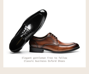 A.N.M.bullock High-End Men's Spring/Summer Formal Business Shoes Patchwork <b>Pointed</b> Toe Genuine Leather Upper Lace-Up Lightweight - Product Image 6