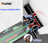 Eloyd personnalisé Standard australien Porte coulissante à double vitrage Nouveau design moderne Portes vitrées pour application extérieure