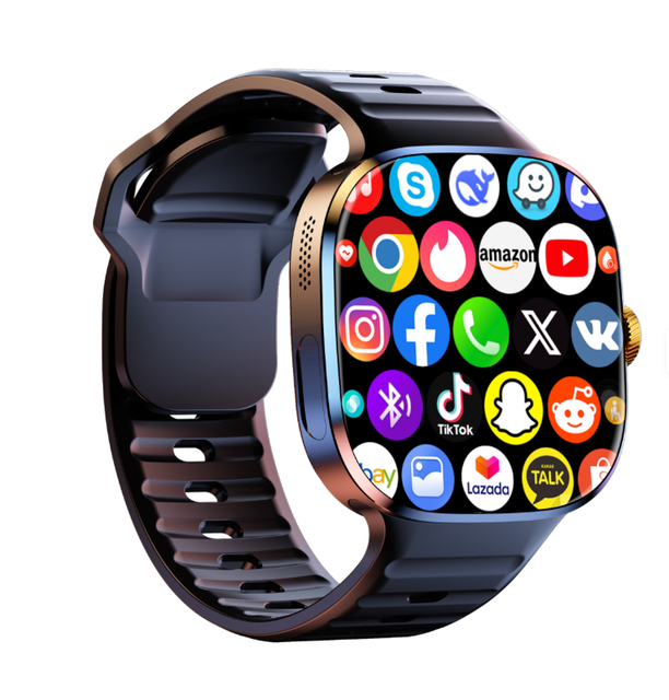 AMOLED 4G SIM Smartwatch with BT Calling GPS WIFI NFC Health Tracking Large Battery Multi Language Watch for OEM Bulk Order