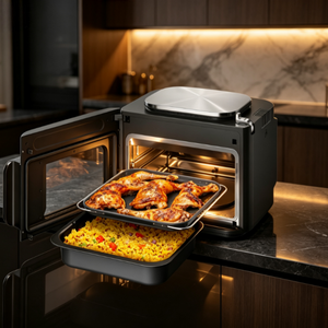 Cuisinière multifonction 12-en-1, <span class=keywords><strong>four</strong></span> vapeur, <span class=keywords><strong>friteuse</strong></span> à air, avec 8 portions, cuisson rapide, multifonction - Product Image 2