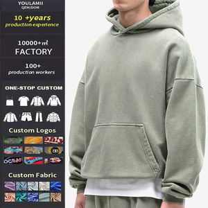 <span class=keywords><strong>Sweat</strong></span> à capuche délavé <span class=keywords><strong>vert</strong></span> clair pour homme avec logo personnalisé, coupe <span class=keywords><strong>oversize</strong></span>, poche avant, style décontracté streetwear - Product Image 1