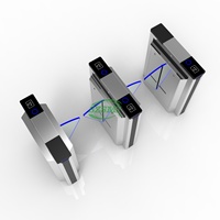 Puerta Abatible Automática de Control de Acceso para la Seguridad de Edificios de Oficinas