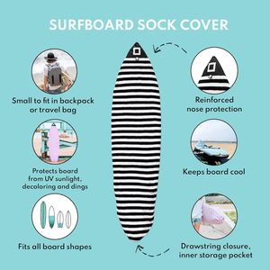 Accessoires de surf sac de protection extensible léger planche de surf paddleboard chaussette couverture - Product Image 2