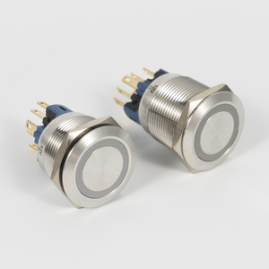 Botón de Paro de Emergencia Metálico Tipo Hongo IP65 de 12mm, 16mm, 19mm, 22mm, 25mm con Retención para Transportadores - Product Image 2