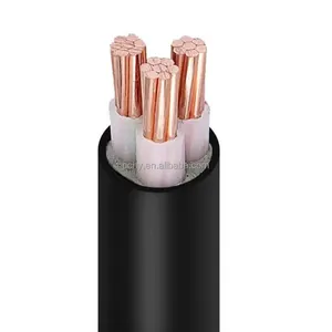 Copper Electric Power Cable Yjv Cable 10mm2 To 300mm2 Xlpe Armouring Power Cable Low Voltage 1/2/3/4 Cores PVC Blue Construction