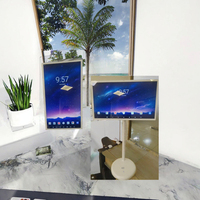Téléviseur intelligent 32 pouces 1080P avec écran tactile capacitif, support au sol rotatif, tablette Android, interface USB, noir