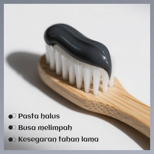 Dentifrice blanchissant au <span class=keywords><strong>charbon</strong></span> de bois KORMESIC certifié Bpom, 100g, nettoyage en profondeur, élimination des taches, soin des gencives, marque privée, OEM personnalisé - Product Image 5