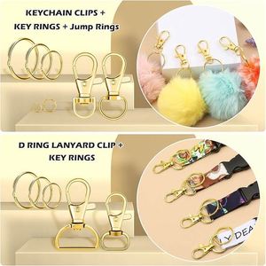 Keychain Kit Key Ring Lobster Claw Clasps Swivel Snap Hook Extender Chain for Crafts DIY Projects and Jewelry Making - Product Image 3